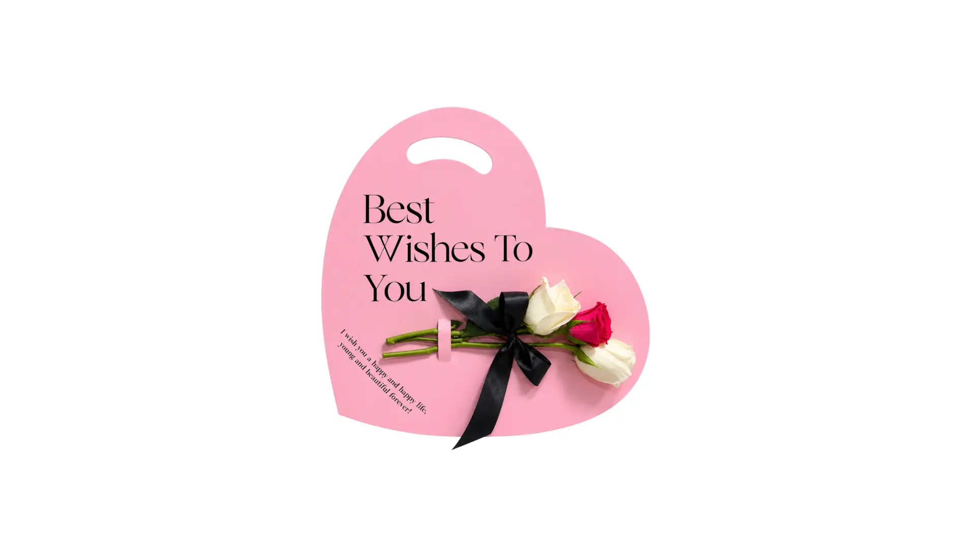 Best Wishes Rose Heart
